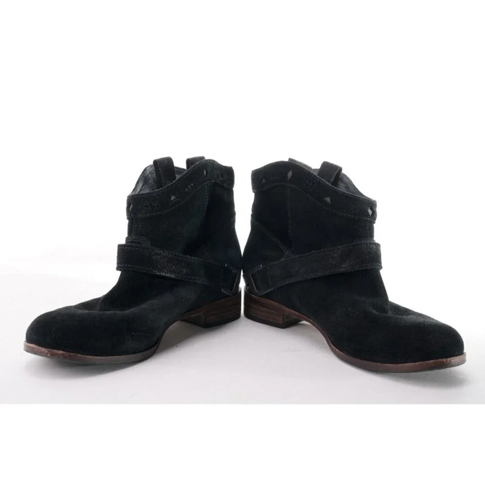 UGG Austin Black Suede Pull On Ankle Boots Bootie Suede Us 6 Eur 37